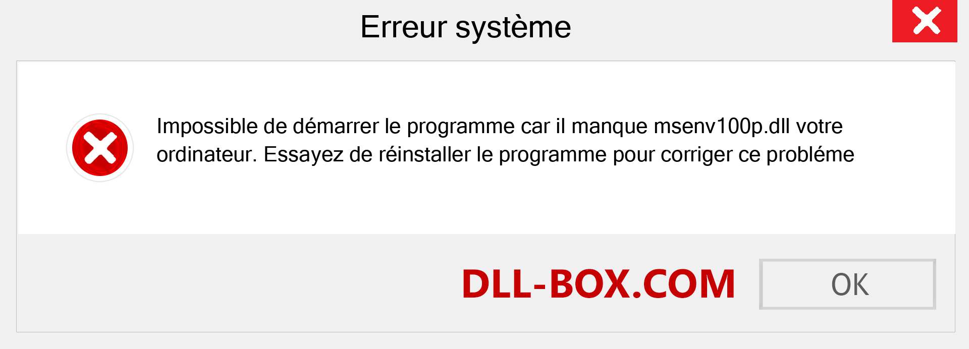 Le fichier msenv100p.dll est manquant ?. Télécharger pour Windows 7, 8, 10 - Correction de l'erreur manquante msenv100p dll sur Windows, photos, images